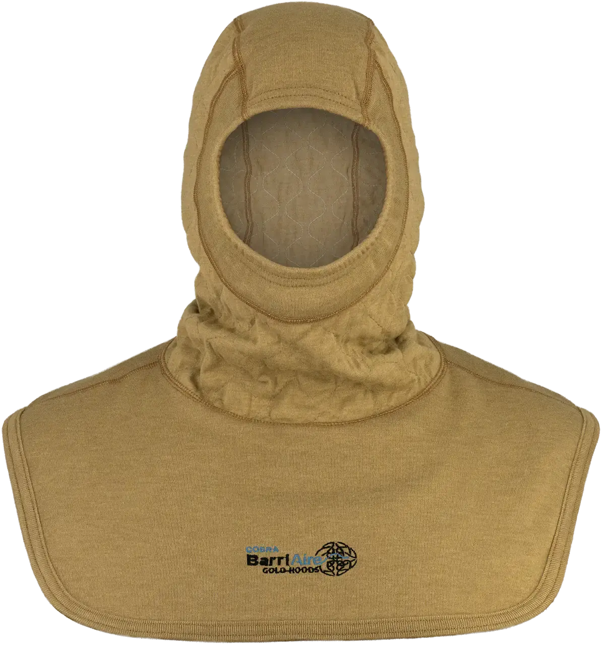 PGI BarriAire Gold Particulate Hood - Critical Coverage with Extended Bib and Rib Knit Face Opening 39701-00-194071 - Front