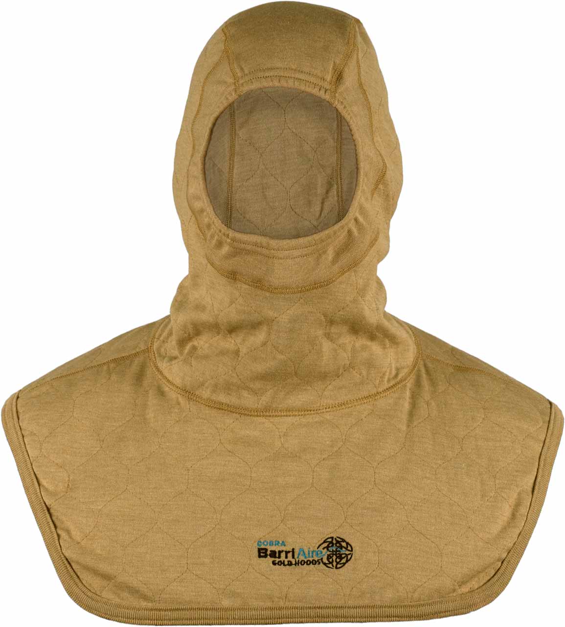 PGI BarriAire Gold Particulate Hood - Complete Coverage with Extended Bib and Rib Knit Face Opening 39704-00-194071 - Front