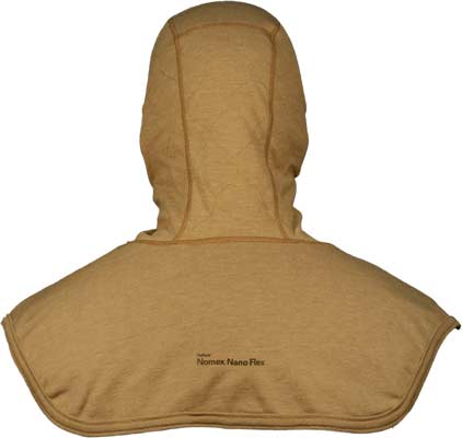 PGI BarriAire Gold Particulate Hood - Critical Coverage with Extended Bib and Nomex<sup>®</sup> Nano Flex Face Opening 39706-00-194071 - Back